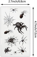 Halloween Black Spider Tattoos, Temporary Body Tattoos, Day of the Dead Makeup Stickers for Men Women Kid Carnival Masquerade Bachelorette Party Fright Night