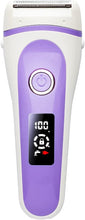 Lady Shaver for Women, Bikini Trimmer Electric Razor Women Rechargeable Body Hair Removal for Face, Lip, Arms, Legs, Underarms Wet Dry Use with LED Display (Purple)