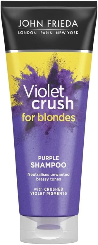 John Frieda Violet Crush for Blondes Toning Shampoo for Blonde Hair, Purple Shampoo for Blondes 250 ml