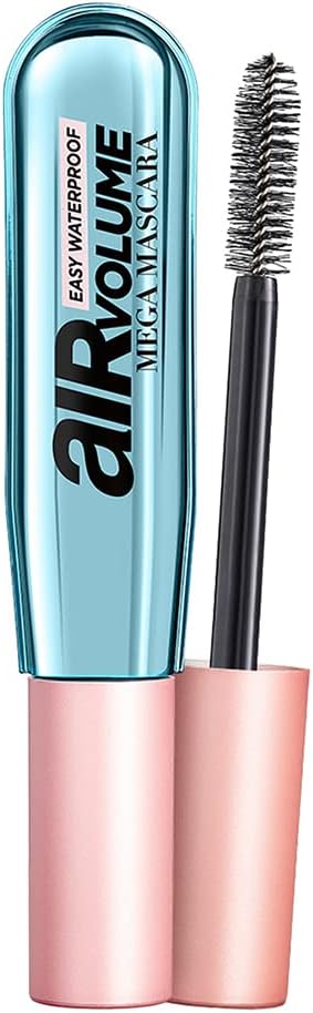 L'Oreal Paris Air Volume Mega Mascara, Easy Waterproof, Smudgeproof And Flake Resistant, Easy Warm Water Removal, Black