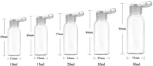 12PCS Transparent Plastic Empty Refill Cosmetic Packing Bottle Jars with Clear Flip Cover Perfume Makeup Water Cleanser Shower Gel Emulsion Lotion Liquid Sample Storage Container (15ml/0.5oz)