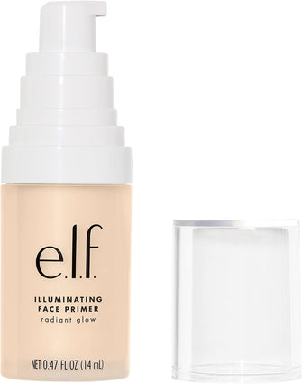 e.l.f. Illuminating Face Primer, Silky Makeup Primer For Creating A Radiant Glow, Fills In Fine Lines & Refines Complexion, Small, 0.47 Oz