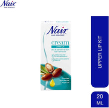 Nair Upper Lip Kit - Ultra Precision Sensitive Facial Hair Remover - For Dry & Sensitive Skin - with Natural Argan Oil  20ml Tube + 20ml Moisturiser