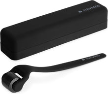 Navaris Beard Roller - Facial Hair Growth Grooming Tool for Men Face Hairs Derma Regrowth - Dermaroller for Mens Facial Hairs with Storage Box