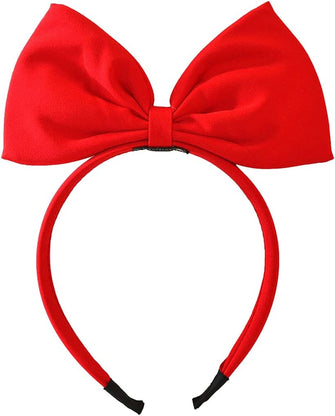 Bow Headbands Headdress for Women and Girls - Huge Bow Headband Large Bowknot Hairband - Hair Accessories for Women's Kiki Delivery Service Cosplay (Red)