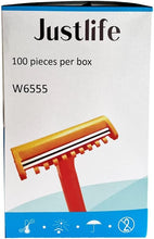 Justlife Disposable Razor Twin Blade with Protective Cap Box of 100