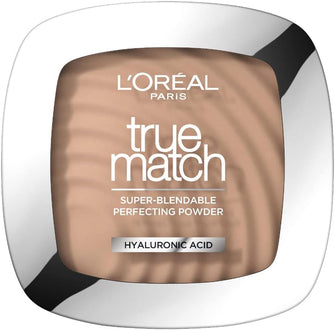 L'Oral Paris Powder Foundation, Super-Blendable, With Hyaluronic Acid, Light Texture for a Flawless Finish, True Match Perfecting Powder, N4