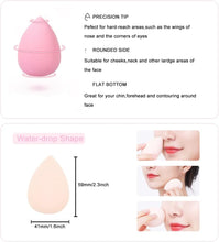 Funwaretech Beauty Blenders,2 Pcs Makeup Sponges for Foundation,Full Cover Face Sponge for Blending Cream Powder Liquid Face Paint,Soft & Non Latex Beauty Blender Concealer Applicator(Rose Red)