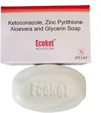 Keto-conazole, Aloevera and Glycerin Antifungal Soap Helps Wash Away Ringworm, Jock Itch, Dry Skin, Dandruff, Acne, Psoriasis, Yeast, and Athlete's Foot - 75g