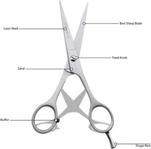 Haryali London Professional 6 Inch Hairdressing Barber Scissors Hair Cutting Shears with Leather Pouch for Men, Women, Children and Adults