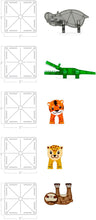 Magna-Tiles Jungle Animals 25-Piece Set - 3D magnetic building tiles, Clear Colors