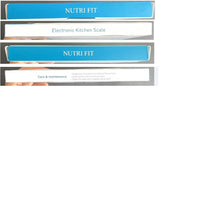 NUTRI FIT EK9690 Digital Kitchen Scale Ultra Thin Electronic Scale Multifunction Kitchen Scale Large Display Plastic Platform 5kg/11lb-1g lb.oz fl.oz g ml(Black)