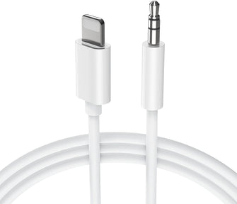 Aux Cable for iPhone in Car 3.5mm Aux Cord Compatible with iPhone 14/14 Pro/14Pro Max/13/13 Pro/12/12 Pro/11 Pro/11/Xs/XR/X/8/7 for Car Stereo/Headphones/Speaker Support All iOS System-White(1M)
