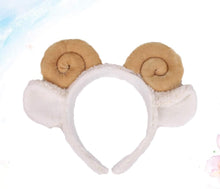 Amosfun Sheep Headband with Sheep Horns And Ears Animal Sheep Costume Accessories (rosy red)