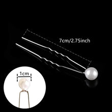 30 Pcs Pearl Hair Pins Wedding Bridal Flower Pins Rhinestone Hair Pins Hair Accessories for Bride Bridesmaid Women Girls Hair Style (Silver)