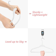 MangoKit Non-Slip Kids Velvet Hangers, Ultra-Slim Space Saving Baby Velvet Coat Hangers,360 Degree Rotatory Hook,Sturdy Baby Clothes Hangers 30 Pack (28cm,White)