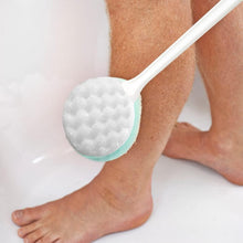 Helping Hand Long Handled Exfoliating Bath Sponge for Adults. Bendable Shower Sponge & Back Scrubber, Exfoliating Brush for Hard to Reach Areas. Bathing Sponge for Elderly & Disabled. 26/66cm Long