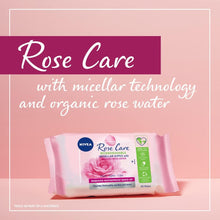 NIVEA Biodegradable Rose Care Cleansing Wipes (50 sheets), Biodegradable Wipes Made with 100% Renewable Plant Fibres, Makeup Wipes with Organic Rose Water