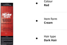 L-Oreal Technique Excel Hicolor Red Dark Hair 34g (1-Pack)