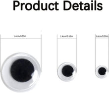 100 PCS Googly Eyes, Googly Eye Wiggly Eyes Stick On Googly Eyes Self Adhesive Big Googly Eyes Wobbly for Arts & Crafts Supplies for Kids Small, Medium & Large Googly Eyes for DIY Scrapbooking Crafts
