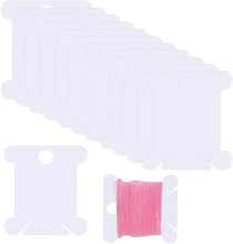 Lanjue 200pcs Plastic Floss Bobbins Cross Stitch Embroidery Cotton Thread for Craft DIY Embroidery Sewing Thread Storage