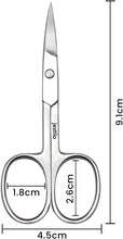 Jestilo Stainless Steel Nail Scissors for Women and Men, Professional Cuticle Scissor, Multi Purpose with Sharp Pointed Curved Tips for Finger Nails, Toe Nails, Nose Hair, Moustache and Beard