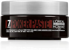 L'Oral Professional Men  Compact Poker Paste - Strong Hold, Matte Finish, No Shine Effect, No Cardboard Effect, Repositionable and Easy to Model  75ml (pack of 1)