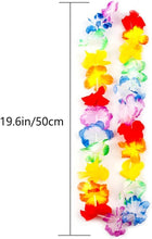 12 Pcs Hawaiian Garland, Hawaiian Fancy Dress Hawaiian Flower Lei Luau Aloha Hawaiian Garlands Necklaces Tropical Party Decorations Beach Theme Hawaiian Party Accessories for Adults Kids