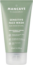 ManCave Sensitive Face Wash 125ml for Men, Clean and nourish Skin with Cucumber Extract, White Tea and Aloe Vera, Dermatologically Tested, Natural Formulation, Vegan Friendly