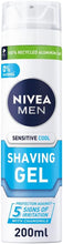 NIVEA MEN Sensitive Cooling Shaving Gel(200 ml), Alcohol-Free Cool Sensitive Skin Shaving Gel, Gentle Shave Gel for Men, Shaving Gel for Irritated Skin (Pack of 6)