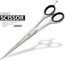 Hair Cutting Scissors Hair Shears - Professional Barber Sharp Hair Scissors Hairdressing Shears Scissors Stainless Steel Dog Cat Grooming Scissors Hair Comb Included for Women Men (7", Silver)