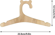 20 PCS Baby Hangers, Wooden Hangers, Baby Clothes Hangers, Baby Hangers for Clothes, Space Saving Wooden Hangers,Fun Doll Hangers for Jackets,Dresses, Blouses,Blouses and Pants