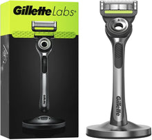 Gillette Labs Men's Razor + 1 Razor Blade Refill, with Exfoliating Bar, Includes Premium Magnetic Stand