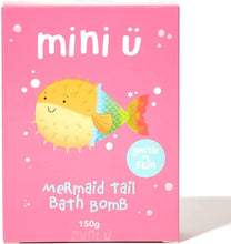 Mini U Mermaid Bath Bomb - (Single) - Bathtime Gift Box Idea for Girls & Boys - Vegan, Non-Toxic - Gentle on Skin, Mess-Free & Stress Free - Ideal Christmas Kids Stocking Filler Gift