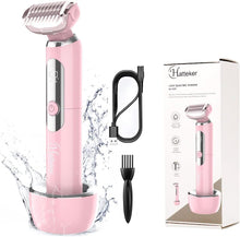 Hatteker Electric Lady Shaver Razor Wet and Dry Waterproof Bikini Trimmer for Women Rechargeable Legs Underarms Public Hair Painless Extendable Handle