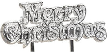 Merry Christmas Motto Cake Topper Silver