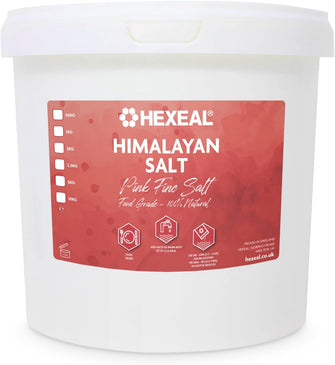 Hexeal HIMALAYAN PINK SALT  Coarse  5kg Bucket  FCC Food/Cosmetic Grade  100% Natural