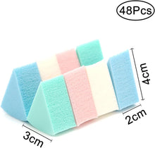 48 Pcs Triangle Foundation Beauty Tools Makeup Sponge Wedges Cosmetic Sponge Applicators for Foundation, Loose Powder, BB Cream