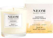 NEOM- Happiness Scented Candle, 1 Wick  Essential Oil Aromatherapy Candle  Neroli, Mimosa & Lemon  Scent to Make You Happy