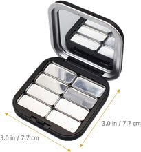 LALAFINA 2pcs Empty Magnetic Eyeshadow Palette, Small Makeup Palette Lipstick Compact Containers Cosmetic Sample Storage Cases