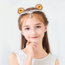 IYOU Girl Wedding Headpiece Silver Rhinestone Pendant Forehead Headband Princess Communion Hair Accessories for Flower Girls