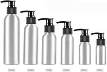 3PCS Aluminum Lotion Pump Bottle with Black PP Pump Head Empty Refill Cosmetic Travel Sample Dispenser Holder Jar Makeup Cream Emulsion Bath Shower Gel Shampoo Container DIY Beauty Tool (120ml)