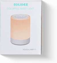 SOLIDEE Night Light,Rechargeable LED Table Lamp,Touch Bedside Lamps,Dimmable Warm White Night Light with RGB Colour Changing Smart Portable Desk Lamp for KidsBabyBedroomCampingNurseryOffice