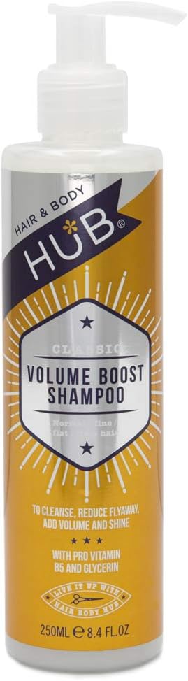 HUB Classic Volume Boost Shampoo 250ml x 1 for Normal, fine, flat and limp hair.