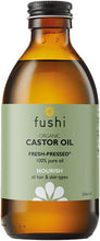 Fushi Organic Castor Oil 250ml 100% Pure Cold & Fresh-Pressed For Dry Skin & Hair Growth, Eyelashes & Eyebrows Hexane Free Natural Castor Oil Food-grade Sustainably Sourced