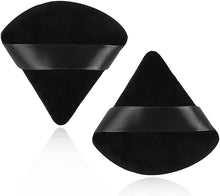 osb 2pcs powder puff washable makeup sponge triangle powder puff soft powder sponges Body Cosmetic Foundation Puff- Wet Dry Makeup Tool beauty blenders, Reusable Triangle Sponges (Black)