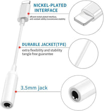 [Apple MFi Certified] 2 Pack iPhone 3.5mm Headphone Adapter, Lightning to 3.5mm Earphone Jack Adapter Aux Audio Dongle Converter for iPhone 13/12/11/11 Pro/XR/X/XS/8/8Plus/7/7Plus