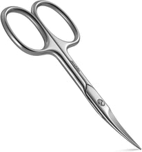 Jestilo Stainless Steel Nail Scissors for Women and Men, Professional Cuticle Scissor, Multi Purpose with Sharp Pointed Curved Tips for Finger Nails, Toe Nails, Nose Hair, Moustache and Beard