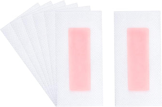 MFUOE 12pcs Wax Strips The Face Arms Legs Underarm Hair Sensitive Skin Facial Hair Removal Cold Facial Waxing Strips for Women Traveling Bikini Beauty Double Side Cold Wax Strips