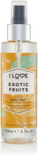 I Love Exotic Fruits Scented Body Mist, Formulated With Natural Fruit Extracts Which Offer a Burst of Fragrance, FastDrying Refreshment Throughout the Day, VeganFriendly 150ml